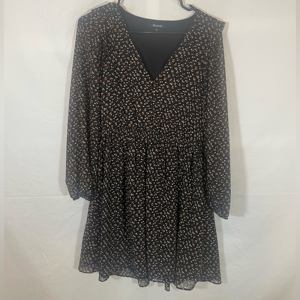 Black Floral Madewell Dress